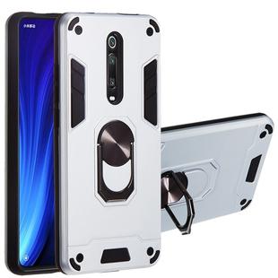 For Xiaomi Redmi K20 2 in 1 Armour Series PC + TPU Protective Case with Ring Holder(Silver)