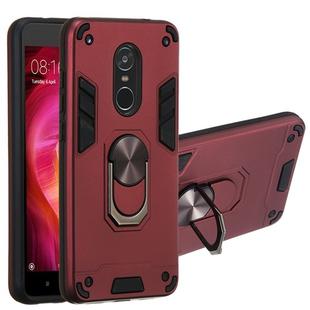 For Xiaomi Redmi Note 4 / Note 4X / Redmi 4(India) 2 in 1 Armour Series PC + TPU Protective Case with Ring Holder(Wine Red)