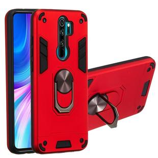 For Xiaomi Redmi Note 8 Pro 2 in 1 Armour Series PC + TPU Protective Case with Ring Holder(Red)