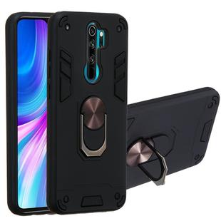 For Xiaomi Redmi Note 8 Pro 2 in 1 Armour Series PC + TPU Protective Case with Ring Holder(Black)