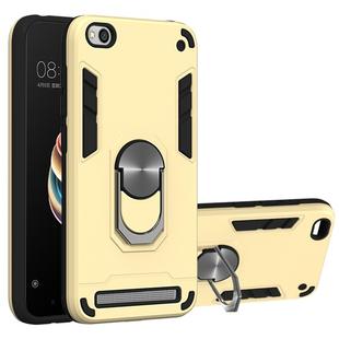 For Xiaomi Redmi 5A / 5A Prime / Y1 2 in 1 Armour Series PC + TPU Protective Case with Ring Holder(Gold)