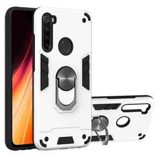 For Xiaomi Rdemi Note 8 2 in 1 Armour Series PC + TPU Protective Case with Ring Holder(Silver)