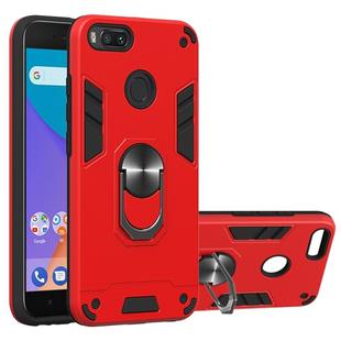 For Xiaomi Mi 5X / A1 / X1 2 in 1 Armour Series PC + TPU Protective Case with Ring Holder(Red)