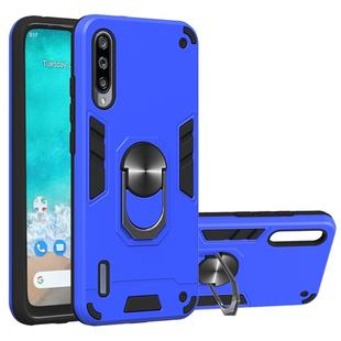 For Xiaomi Mi CC9e / A3 2 in 1 Armour Series PC + TPU Protective Case with Ring Holder(Dark Blue)