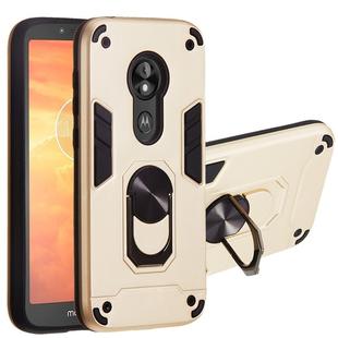 For Motorola E5 Play / E5 (US Version) 2 in 1 Armour Series PC + TPU Protective Case with Ring Holder(Gold)