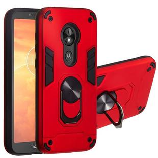 For Motorola E5 Play / E5 (US Version) 2 in 1 Armour Series PC + TPU Protective Case with Ring Holder(Red)
