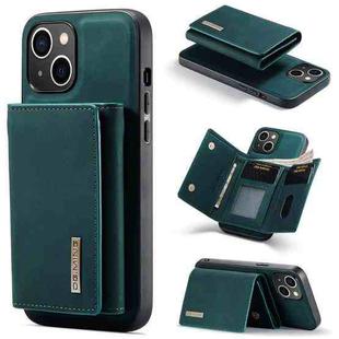 For iPhone 15 DG.MING M1 Series 3-Fold Multi Card Wallet Leather Phone Case(Green)