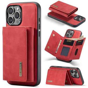 For iPhone 16 Pro DG.MING M1 Series 3-Fold Multi Card Wallet Leather Phone Case(Red)