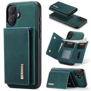 For iPhone 16 Plus DG.MING M1 Series 3-Fold Multi Card Wallet Leather Phone Case(Green)