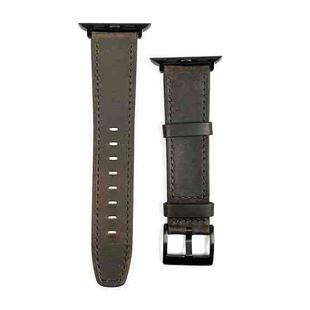For Apple Watch Ultra 49mm Retro Texture Leather Watch Band(Coffee Color)