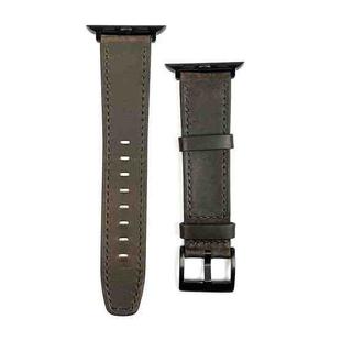 For Apple Watch 2 38mm Retro Texture Leather Watch Band(Coffee Color)