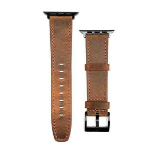 For Apple Watch SE 2023 40mm Retro Texture Leather Watch Band(Brown)