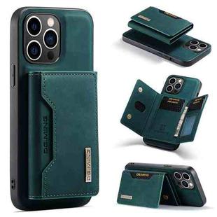 For iPhone 15 Pro Max DG.MING M2 Series 3-Fold Card Bag Wallet Leather Phone Case(Green)