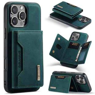 For iPhone 16 Pro Max DG.MING M2 Series 3-Fold Card Bag Wallet Leather Phone Case(Green)