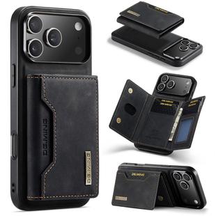 For iPhone 17 Pro Max DG.MING M2 Series 3-Fold Card Bag Wallet Leather Phone Case(Black)