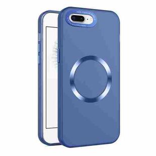 For iPhone SE 2022 / 2020 / 8 / 7 CD Texture MagSafe Frosted Translucent Phone Case(Royal Blue)