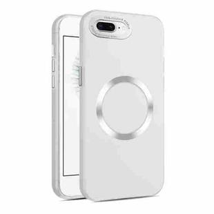For iPhone SE 2022 / 2020 / 8 / 7 CD Texture MagSafe Frosted Translucent Phone Case(White)