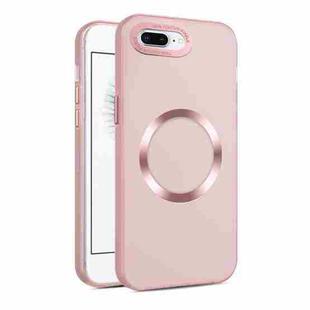 For iPhone SE 2022 / 2020 / 8 / 7 CD Texture MagSafe Frosted Translucent Phone Case(Pink)