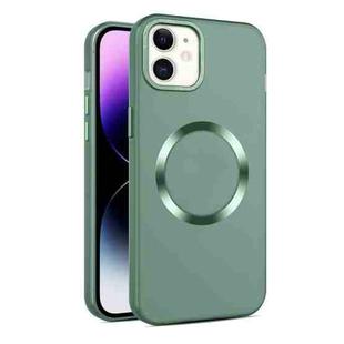 For iPhone 11 CD Texture MagSafe Frosted Translucent Phone Case(Green)
