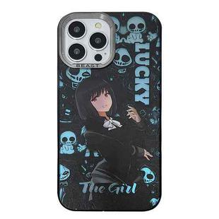 For iPhone 13 Pro Max Aurora Series Painted Pattern Phone Case(Girl)