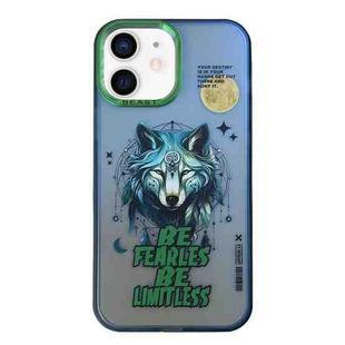 For iPhone 11 Aurora Series Painted Pattern Phone Case(Wolf)