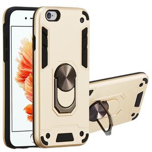 For iPhone 6 / 6s 2 in 1 Armour Series PC + TPU Protective Case with Ring Holder(Gold)