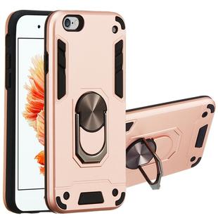 For iPhone 6 / 6s 2 in 1 Armour Series PC + TPU Protective Case with Ring Holder(Rose Gold)