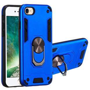 For iPhone SE 2022 / SE 2020 / 8 / 7 2 in 1 Armour Series PC + TPU Protective Case with Ring Holder(Dark Blue)