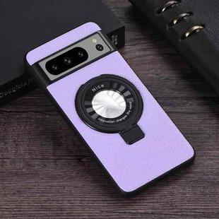 For Google Pixel 8 Pro Litchi Texture MagSafe Magnetic Ring Phone Case(Purple)