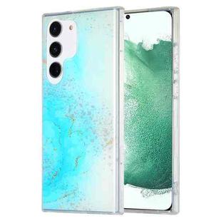 For Samsung Galaxy S22+ 5G Dual-side IMD Marble Phone Case(Sky Blue)