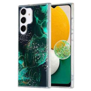 For Samsung Galaxy A13 5G Dual-side IMD Marble Phone Case(Dark Green)