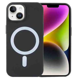 For iPhone 15 MagSafe Liquid Silicone Phone Case(Black)