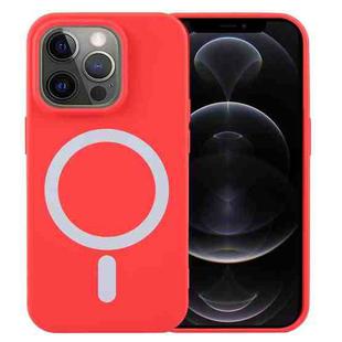 For iPhone 12 Pro MagSafe Liquid Silicone Phone Case(Red)