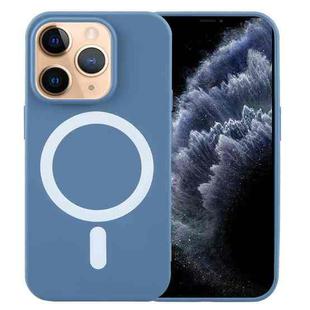 For iPhone 11 Pro Max MagSafe Liquid Silicone Phone Case(Blue)