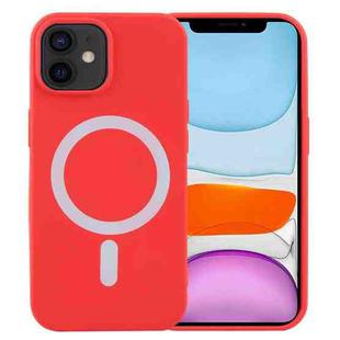 For iPhone 11 MagSafe Liquid Silicone Phone Case(Red)