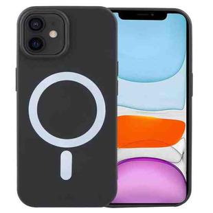 For iPhone 11 MagSafe Liquid Silicone Phone Case(Black)