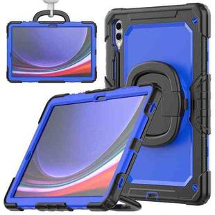 For Samsung Galaxy Tab S9+ / S10+ D Type Silicone Hybrid PC Tablet Case with Handle Holder(Blue PC)
