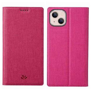 For iPhone 15 Plus ViLi DMX Series Shockproof TPU + PU Leather Magnetic Attraction Horizontal Flip Case(Rose Red)