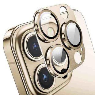 For iPhone 12 Pro ENKAY Hat-Prince Anti-reflection Camera Lens Aluminium Alloy Tempered Glass Film(Gold)