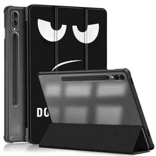 For Samsung Galaxy Tab S9+ Acrylic 3-folding Painted Smart Leather Tablet Case(Big Eyes ME)