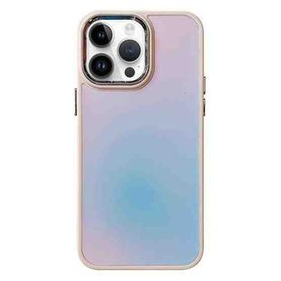 For iPhone 14 Gradient Laser TPU Phone Case(White)