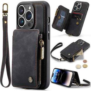 For iPhone 15 Pro CaseMe C20 Multifunctional RFID Leather Phone Case(Black)