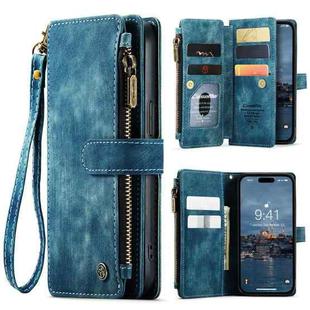 For iPhone 15 Pro CaseMe C30 Multifunctional Leather Phone Case(Blue)