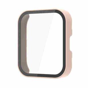 For Amazfit Bip 5 PC + Tempered Film Integrated Watch Protective Case(Pink)