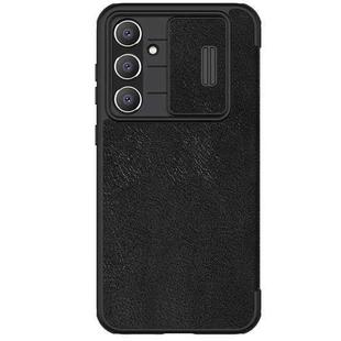 For Samsung Galaxy S23 FE 5G NILLKIN QIN Series Pro Sliding Camera Cover Design Leather Phone Case(Black)