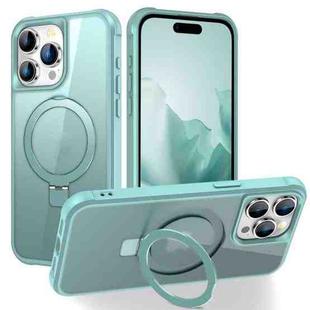 For iPhone 15 Pro MagSafe Magnetic Holder Phone Case(Lake Blue)