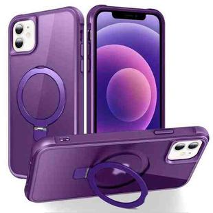 For iPhone 12 / 12 Pro MagSafe Magnetic Holder Phone Case(Purple)
