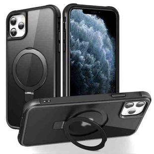 For iPhone 11 Pro Max MagSafe Magnetic Holder Phone Case(Black)