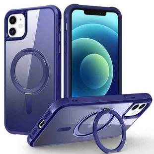 For iPhone 12 / 12 Pro MagSafe Magnetic Rotating Holder Phone Case(Klein Blue)