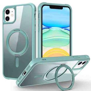 For iPhone 11 MagSafe Magnetic Rotating Holder Phone Case(Lake Blue)